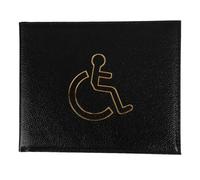 Lurrose Porte-certificat Noir Rigide pour Personne Handicapée, Protège-cartes de Sécurité Sociale et Cartes D’identité, Pochette Portefeuille Compacte Usage Bureau et Déplacements,