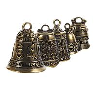 Lurrose Porte-clés Cloche Antique en Laiton pour Bricolage Lot De 5 Décoration Rétro Pendentifs pour Clés Ornements Suspendus Fournitures Artisanales