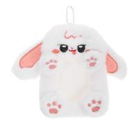 Lurrose Porte-clés Peluche Lapin Doux avec Pochettes pour Cartes Photo K-pop, Étui Protecteur Mignon pour Cartes D’identification et Badges, Accessoire Bureau Scolaire Élégant