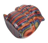 Lurrose Porte-clés Pendentif en Bois de Santal Naturel, Breloque Cochon DIY Décorative, Figurine Suspendue Colorée, Accessoire Artisanal pour Clés et Paquet, Décoration Originale