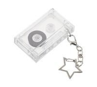 Lurrose Porte-clés Vintage de Cassette Audio en Acrylique, Accessoire Portable et Décoratif DIY pour Fan de Musique, Usage Quotidien et Présent Original