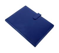 Lurrose Porte-documents Multifonction A4 Bleu Compartiments Multiples et Porte-bloc Intégré, Design Moderne en Pu, Métal et Papier, Organisation Portable et Finition Élégante