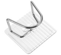 Lurrose Porte-éponges Évier la Cuisine Adhésif sans Perçage 1 Pièce Blanc, Étagère Multifonction en Acier Inoxydable Crochets, Égouttoir Compact pour Rangement Organisateur Évier