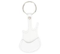 Lurrose Porte Médiators Portable en PU Blanc pour Ukulélé et Guitare | Étui Léger et Imperméable, Protège les Médiators, Format Compact à Emporter Partout