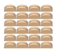 Lurrose Porte-Noms en Bois Doré Semi-Circulaire, Lot de 24 Pièces