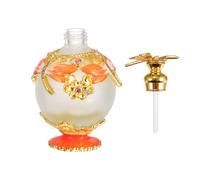 Lurrose Porte-parfum en Verre Dépoli 15 Ml Style Dubaï Forme Libellule, Matériau Verre et Alliage, Fonction Démontable pour Stockage D'essence ou Huile Essentielle Style Plusieurs styles