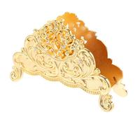 Lurrose Porte-Serviettes en Alliage de Zinc Doré Support Décoratif pour Serviettes en Papier Design Floral Sculpté Rangement Pratique pour Table de Salle à Manger ou Bureau Usage