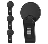 Lurrose Porte-ticket de Pare-brise Adhésif pour Véhicule 4 Pièces, Clips Porte-cartes Multifonctions pour Stationnement, Porte-vignette et Cartes D’accès, Support Compact et Résistant