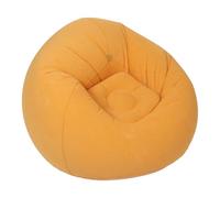 Lurrose Pouf Gonflable de Jardin Floqué Orange, Fauteuil Portable D’extérieur Imperméable et Léger, Siège Ergonomique sans Billes Camping, Pique-niques et Détente en Plein Air
