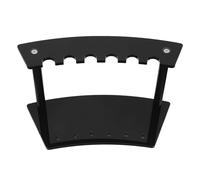 Lurrose Présentoir à 6 Fléchettes en Acrylique Noir, Support de Bureau Compact pour Rangement et Exposition, Organisateur Multifonction pour Salle de Jeux et Salon, Étagère D’Exposition