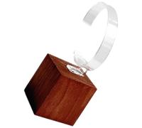 Lurrose Présentoir à Montres Support de Montre-Bracelet Style Simple Base en Noyer Noir Surface Résistante aux Rayures Portable pour Rangement et Exposition à Domicile Vitrine