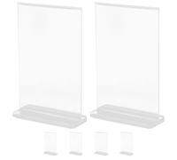 Lurrose Présentoir de Menu en Acrylique Élégant 6pcs Installation Rapide et Entretien Pratique pour Restaurant et Bureau