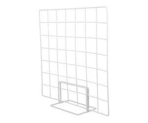 Lurrose Présentoir sur Pied en Fer Blanc Grille, Support Polyvalent pour Exposition D'œuvres et Accessoires, pour Installation de Stands et Bureaux Modernes