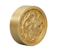 Lurrose Presse-Papier Rond en Laiton Motif Dragon Chinois Décoration De Bureau Presse-Papier Presse-Lettres