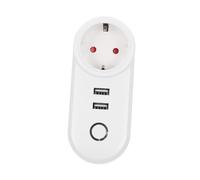 Lurrose Prise Connectée Intelligente Wifi avec Double USB pour Maison Prise Murale Européenne Compatible Pratique et Sécurisée