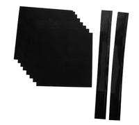 Lurrose Protège-brûleurs Réutilisables Pour Cuisinière à Gaz Tapis Carrés Noirs Protection Rayures Et Taches