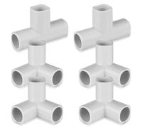 Lurrose Raccord en T en PE pour Barrière de Protection Bébé Intérieur, Lot de 6 Pièces, Pratique et Élargit la Zone de Protection pour Divers Environnements Domestiques