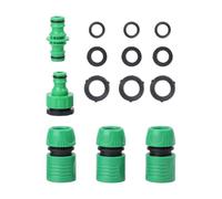 Lurrose Raccord Rapide pour Tuyau Arrosage Plastique Vert Résistant à Usure et Haute Pression Ensemble de Connecteurs pour Jardin Balcon et Lavage Voiture