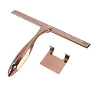 Lurrose Raclette en Verre en Acier Inoxydable Bronze Silicone Maison Salle de Bain grattoir en Silicone spatule en nettoyant Voiture Nettoyeur de Sol raclette Porte de ménage grattoir