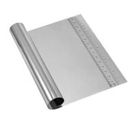 Lurrose Racloir à Pâte en Acier Inoxydable avec Graduation, Coupe-pâte Cuisine Multifonction pour Découpe, Grattage et Mesure, Outil Pratique pour Pâte, Pizza et Couleur Couleur Aléatoire