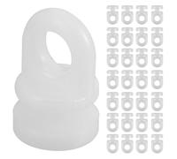 Lurrose Rail Coulissant pour Rideaux 200 Pièces Blanc, Crochets à Roulettes Universels pour Tringles, Anneaux de Fixation en Plastique, Glissement Fluide et Silencieux pour Fenêtres,