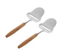 Lurrose Râpe à Fromage Multifonction Lot de 2 en Acier Inoxydable avec Manche en Bois Antidérapant, Outil Cuisine Créatif pour Râper Fromage, Chocolat et Zestes D’agrumes - Ustensile