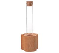 Lurrose Récipient à Moustaches de Chat, Flacon de Rangement pour Poils de Chat en Verre et Bois, avec Couvercle et Base, pour Conserver Les Poils D’Animaux, Décoration D’intérieur