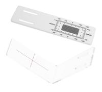 Lurrose Règle de Fissure L en Acrylique Portable 30 Cm, Outil de Mesure Précis pour Murs et Bâtiments, Règle D’évaluation des Fissures pour Suivi Architectural et Construction