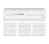 Lurrose Règles de Manucure Souples Transparentes 10 Pièces, Règle de Mesure Précise Petite Graduation, Outils Multifonctions pour Ongles, Bureau et Fournitures Scolaires