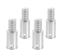 Lurrose Remplacement de l'embout fileté pour manche à balai - lot de 4 - alliage d'aluminium argent - pour balais, serpillières et brosses - nettoyage commercial