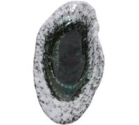 Lurrose Repose-Cuillère en Céramique Vert Petit 18 CM Porte-Cuillère Résistant à L'Usure pour Ustensiles Cuisine pour Plan de Travail et Plat d'Accompagnement