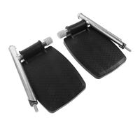 Lurrose Repose-pieds en Métal et Abs pour Fauteuil Roulant, Forte Capacité de Charge, Facile à Transporter, Paire de Supports Robustes pour Utilisateurs Troubles Moteurs
