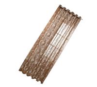 Lurrose Rideau Moustiquaire Imprimé Feuilles Café 100X250 CM Perforé en Polyester Occultant Simple Face Accessoire Maison pour Fenêtre Salon et Chambre