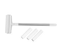 Lurrose Rouleau Anti-Peluches Réutilisable pour Tapis et Meubles avec Feuilles Rechargeables, Manche Long en Abs, Portable et Puissant pour Voiture et Voyage