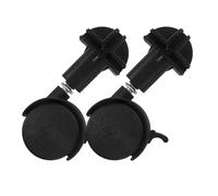 Lurrose Roulettes de Remplacement en Fer et Plastique Noir 2pcs pour Cage à Animaux Pivotantes Adaptées pour Cage à Tige Usage Intérieur