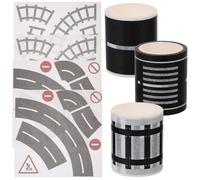 Lurrose Ruban Adhésif Routier pour Bricolage Garçon et Filles 7 Pièces, Autocollants de Route Miniature, Ruban Adhésif Signalisation Ferroviaire, Éducatif et Facile à Découper,