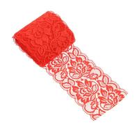 Lurrose Ruban de Dentelle Élastique en Fil de Nylon Rouge pour Accessoires Couture, pour Jupe et Vêtement, pour Travaux Manuels DIY la Maison