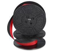 Lurrose Ruban Encreur pour Machine à Écrire Mécanique à Double Bobine Rouge et Noir, Nylon Résistant, Remplacement Pratique pour Machines à Écrire Rétro et Portables, Impression Nette
