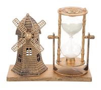 Lurrose Sablier Décoratif Vintage de Phare Marin Ornement Artisanal Créatif en Plastique et Verre Décoration de Bureau Compacte et Stable Décoration de Table pour Maison et Bureau