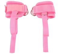 Lurrose Sangle de Cheville pour Machines de Musculation, Résistance Élevée et Confort en Polyester, Accessoire de Câble de Gym pour Entraînement des Jambes, 1 Paire