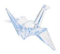 Lurrose Sculpture Animal en Acrylique Transparent Grosse Taille, Décoration Origami 3D Légère Bleu Clair, Ornement Fête Garçon et Filles Présent Créatif pour Anniversaire et Décoration