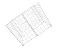 Lurrose Séparateur de Congélateur en Fil Métallique 2 Colonnes X 2 Rangées Bac de Rangement Modulable pour Fruits de Mer Organisateur de Congélateur Coffre Panier Robuste pour