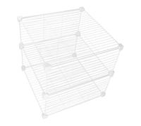 Lurrose Séparateurs Métalliques Modulaires pour Congélateur Vertical 37X37X36 CM Organisateur de Rangement en Fil Métallique 2 Compartiments Étagère Gain de Place pour Tri Rapide des