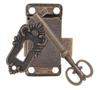 Lurrose Serrure de Meuble Vintage 53x26 Mm en Alliage de Fer et Zinc, Ensemble 3 Pièces avec Clés et Vis, Serrure D'armoire Rétro pour Tiroirs, Placards et Boîtes à Bijoux, Quincaillerie