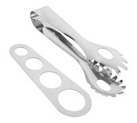 Lurrose Set de Pinces à Spaghetti Acier Inoxydable avec Mesureur Ustensiles Ergonomiques pour Pâtes Poignée Antidérapante Contrôle Précis des Portions pour Nouilles