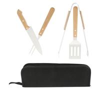 Lurrose Set Ustensiles de Barbecue Portable Acier Inoxydable Ergonomique Kit Complet Léger pour Grillades Plein Air Camping et Pique-