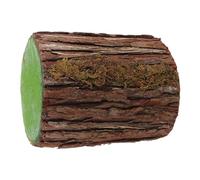 Lurrose Souche D'arbre Creuse Décorative 20 X 15 Cm en Bois et Plastique Fausse Mousse, Centre de Table Rustique pour Mariage, Fête en Extérieur et Loisirs Créatifs