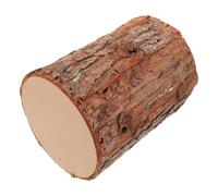 Lurrose Souche de Bois Réaliste Décorative Petit Support Ø15Cm X H20Cm en Matériau Imitation Bois Centre de Table Rustique pour Mariage Porte-Bougie Chauffe-Plat Marqueur D’Allée et