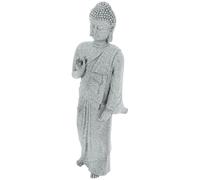 Lurrose Statue de Bouddha en Pierre de Sable Vert pour Aquarium, Décoration Chinoise, Ornement Paisible pour Vivier Poisson, Statuette Décorative Intérieure, Accessoire D’Aquarium