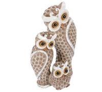 Lurrose Statue de Hibou Résine Décoration Jardin Extérieur Figurine Chouette Amusante pour Terrasse et Intérieur
